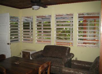 Living Room at Cabanas in Placencia, Belize Rentals