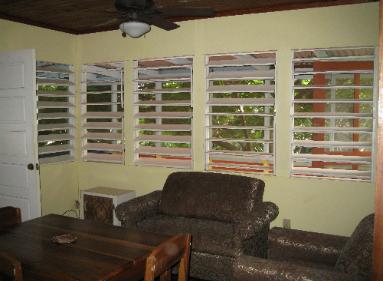 Living Room at Cabanas in Placencia, Belize Rentals