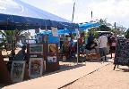 Enjoy the Sidewalk Art Festival in Placencia Village while staying at Sunsets hotel in placencia belize